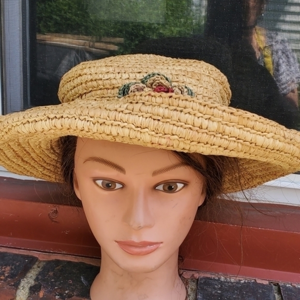 Floral Fun Raffia Hat - Picture 5 of 6